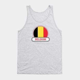 Belgium Country Badge - Belgium Flag Tank Top